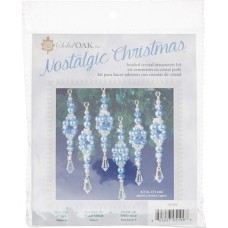 Nostalgic Christmas Beaded Crystal Ornament Kit-Blue Crystal Ice Drops -NCHBOK-022