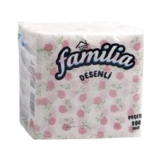 Prime Familia Tek Katlı Desenli Peçete 100 Adet