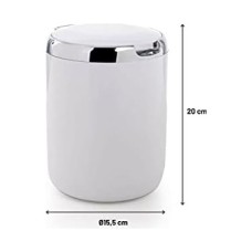 Prime Plastik Kapaklı Pasifik Çöp Kovası 3lt 15,5 x 20 cm Beyaz