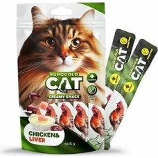 Prime Eurogold Cat Sıvı Kedi Ödülü Tavuk - Ciğer 5X15 gr Prime Eurogold Cat Sıvı Kedi Ödülü Tavuk - Ciğer 5X15 gr