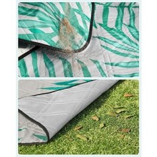 Prime Piknik Örtüsü, 200 x 200 Cm, Büyük, Kamp Örtüsü, Park, Bahçe, Plaj Için, Su Geçirmez, Makinede Yıkanabilir, Katlanabilir, Gri Tropik Eğrelti Otlu GCM001G02