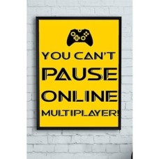 (PSTER21515) Tasarım Gamer Oyun Çerçeveli Tablo (50X70CM)