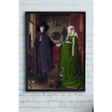 (PSTER13798) Van Eyck - Arnolfini'nin Evlenmesi Sanatsal Çerçeveli Tablo (21X30CM)