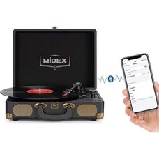 MTX101BK Nostaljik Retro Pikap Plak Çalar (Şarjlı Bluetooth Aux Hoparlörlü 3 Devir) Iğne Dahil MTX101BK Nostaljik Retro Pikap Plak Çalar (Şarjlı Bluetooth Aux Hoparlörlü 3 Devir) Iğne Dahil