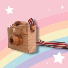 Prime El Yapımı Ahşap Oyuncak Fotoğraf Makinesi