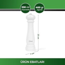 KSPG-4810 Otomatik Tuz&baharat Değirmeni (Beyaz)