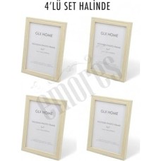 Prime Ahşap Resim Çerçevesi 4'lü Set Halinde 13 x 18 cm Boyutunda