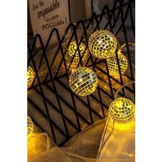Mini Disko Topu Dekoratif Süsleme 10 Lu LED Zinciri Pilli Süs LED Şerit Disko Topu LED Işık 1430