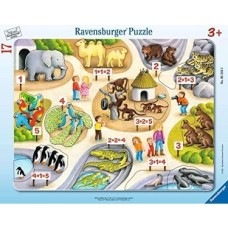 Prime 17 Parçalı Büyük Çerçeveli Puzzle 5e Kadar Sayılar, Yapboz