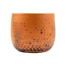 Bitki Tasarımı Ev Dekorasyon Aksesuar Siyah Nokta Desenli Toprak Saksı Saksılık Salon Çiçeklik - 19 cm