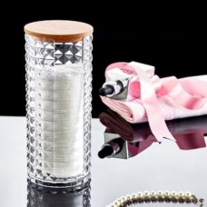 Prime Ahşap Kapaklı 3'lü Organizer Set, Model Modern Pamukluk Düzenleyici Şık 3'lü Pamukluk Set - Şık ve Fonksiyonel Ahşap Kapaklı 3'lü Organizer Set