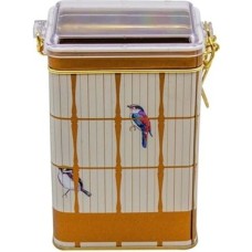 Prime EVLE-ER043-T7 Bird Cage Desenli Dikdörtgen Metal Saklama Kabı 8X10 cm (Bird Cage)