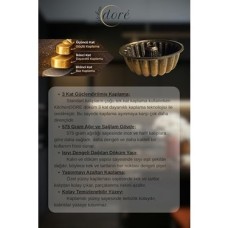 Dilimli Kek Kalıbı Royal Gold Kalın Döküm Üç Katmanlı Kaplama 575 Gram