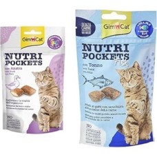 Gimcat Nutripockets Ördekli Kedi Ödülü 60GR ve Gimcat Kedi Ödül Tableti Np Ton Balıklı, 60 G