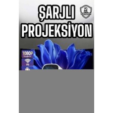 Şarjlı Projeksiyon Oyun Sinema Projektörü 4K HD Görüntü Kaliteli