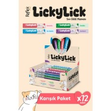 Reflex Plus LickyLick Kedi Sıvı Ödül Maması Karışık Paket 15g x 72 Adet