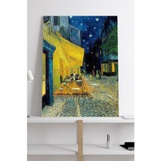 (PSTER18916) Kafe Terasta Gece - Sanatsal Kanvas Tablo 21 x 30