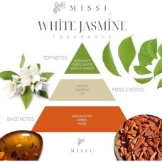 180 ml Yeşil Cam Şişe Çiçek Bambu Çubuklu White Jasmin Oda Kokusu