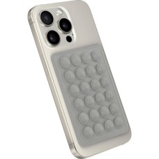 Prime Güçlü Yapışkanlı Silikon Vantuzlu Telefon Tutucu – Kılıf Arkasına Yapışan Telefon Tutucu, Octo, ve Cihazlarla Uyumlu, Selfie ve Video Için Eller Serbest Kullanım - Gri