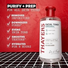 Thayers Alkolsüz, Aloe Formüllü Nemlendirici Orijinal Cadı Hazel Yüz Toneri, Vegan, Dermatolog Test Edildi ve Önerildi, 12 Oz