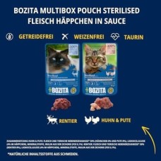 Bozita Sterilised Soslu Atıştırmalık Et Çoklu Kutu 12 x 85 G Pouch - Kediler Için Porsiyon Torbasında Islak Mama