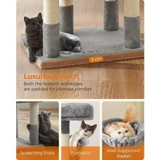 Feandrea PCT52W 110 cm Kedi Ağacı, Açık Gri Feandrea PCT52W 110 cm Kedi Ağacı, Açık Gri