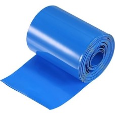 3 mt Pvc Isı Borusu Mavi Shrınk 75 mm 18650 Pil Yalıtım Isı Büzülme Kablo Kılıfı