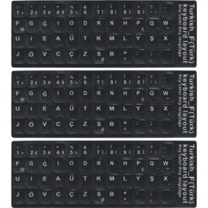 Mn6 MF01 F Klavye Sticker/3 Adet-Laptop Pc Uymlu-Silinmez/türkçe F Klavye Sticker (3)