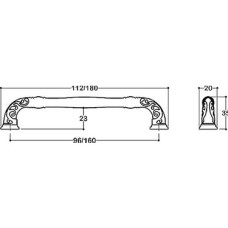 Prime Altın Rengi 160 mm Klasik Kulp