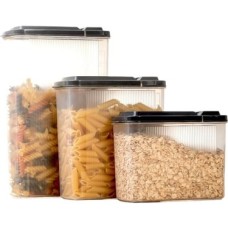 Prime 3'lü Erzak Saklama Kabı 2400 x 1700 x 1200ML - 3'lü Kuru Gıda Saklama Kabı Toplam 5300ML