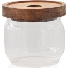 Prime Ahşap Kapaklı Cam Saklama Kabı 300 ml