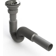 Donau Lüx Paslanmaz Gri Lavabo ve Evye Sifonu 32 mm Çıkışlı