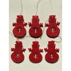 Mini Tasarım Atölyem Kırmızı Kardan Adam Yılbaşı Ağacı Süs Seti Kırmızı Mini Tasarım Atölyem Kırmızı Kardan Adam Yılbaşı Ağacı Süs Seti Kırmızı