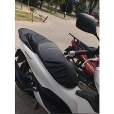 Prime (241) Vespa Et 4 Siyah Motosiklet Deri Sele Kılıfı Örtüsü Brandası- ile Uyumlu