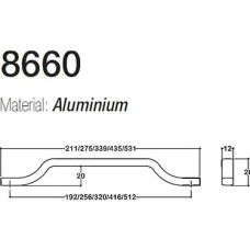 Prime 256 mm Altın Rengi Modern Kulp