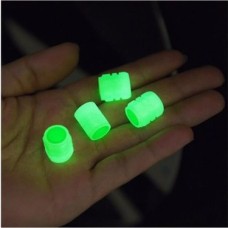 Glow-In-The-Dark Sibop Kapağı, 4'lü Set, Yeşil, 12MM x 16MM, Tüm Araçlar Için Uyumlu