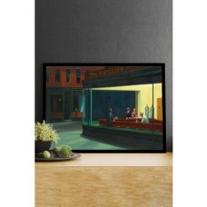 (PSTER14691) Nighthawks - Edward Hopper Sanatsal Çerçeveli Tablo 50 x 70