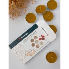 (6 Adet) Tealight Mum Doğal Petek Mum Standart Boy
