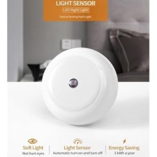 Prime Duvara Monte LED Gece Lambası, Alacakaranlık Sensörlü, 0.5W Duvar Fişli Gece Lambası, Koridor, Merdiven, Mutfak, Banyo Için, 6'lı Paket Yuvarlak Tasarım