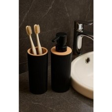 Prime Quardi Banyo Seti Modern Çizgili - 7 Litre Kova 4 Parça Banyo Çöp Kovası Seti (Beyaz)