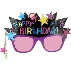 Star Renkli Happy Birthday Gözlüğü 1 Adet