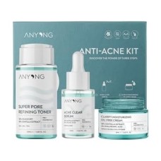 Anyong Akne Karşıtı ve Gözenek Sıkılaştırıcı Karma-Yağlı Cilt Bakım Kiti (Tonik, Serum, Krem)/ Azelaik Asit (50 ml + 12 ml + 20 Ml)