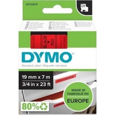 Prime Dymo D1 Yedek Şerit, 19 mm x 7 Mt, Kırmızı/siyah (45807)