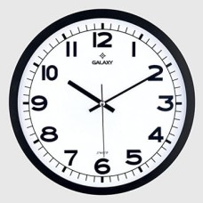 Galaxy Duvar Saati, Siyah Sessiz Akar Makine, Mineral Cam, Abs Çerçeve, 286MM Çap, Ofis ve Ev Için