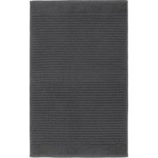 Alstern Ayak Havlusu Yapılandırılmış Dokumalı Pamuk, 50X80 cm Koyu Gri Renk