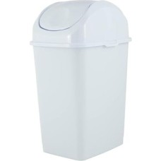 Prime Superio Mini Plastik Çöp Kovası, Salıncak Üst Kapaklı 1,25 Galon Kompakt Küçük Çöp Kovası Taşınabilir Çöp Kovası Tezgah, Masaüstü, Makyaj Vanity, Banyo, Araba, Lavabo Altı, Yurt Için, 5 Litre (Beyaz)