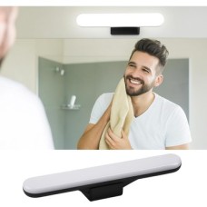 Prime Elektrikurunleri 30CM Mıknatıslı Kablosuz LED Lamba – USB Şarjlı, 3W 32 Led, Dokunmatik Renk Değişimi, 6400K-4000K-3200K, Işıldak Aplik Makyaj Tıraş Mutfak Dolap Işığı LED (Siyah)