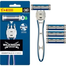 Prime Wilkinson Essentials 3 Hybrid Erkek Tıraş Bıçağıi Sapı 4 Yedek Kartuş