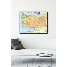 (PSTER13734) Türkiye Haritası Eğitim Çerçeveli Tablo 4 (21X30CM)