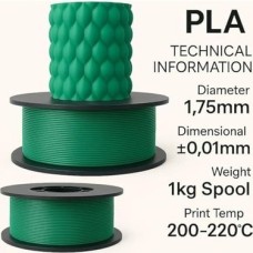 Prime Filetto Pla+ Filament 1.75MM 1 kg - Yeşil